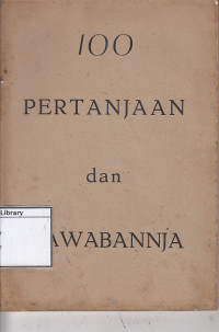 Image of 100 pertanjaan dan jawabannja