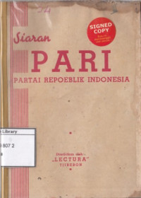 Image of Siaran PARI: Partai Repoeblik Indonesia