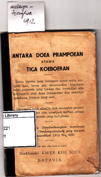Image of Antara doea prampoean atawa tiga koeboeran