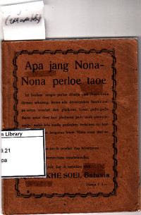 Image of Apa jang nona-nona perloe taoe