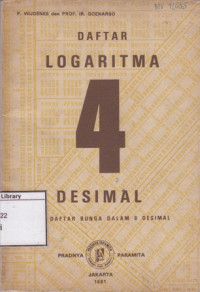 Image of Daftar Logaritma 4 Desimal dan Daftar Bunga dalam 8 Desimal
