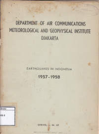 Image of Earthquakes In Indoensia 1957-1958