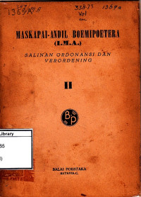 Image of Maskapai-andil Boemipoetera (I.M.A.) : salinan ordonansi dan verordening
