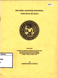 Image of Dinamika ekonomi indonesia dari masa ke masa