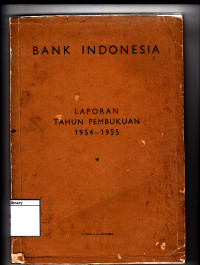 Image of Bank indonesia: laporan tahun pembukuan 1954-1955