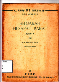 Image of Sedjarah filsafat barat (djilid. 1a)