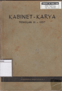 Image of Kabinet Karya : Triwulan III - 1957