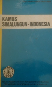 Image of Kamus Simalungun-Indonesia