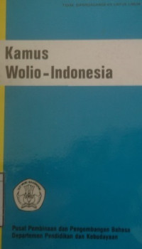 Image of Kamus Wolio-Indonesia