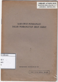 Image of Karyawan Penerangan Dalam Pembangunana Irian Barat