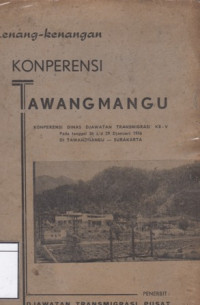 Image of Kenang-kenangan konperensi dinas Djawatan Transmigrasi ke-V, pada tgl. 26 s/d 29 Djanuari 1956 di Tawangmangu-Surakarta