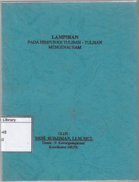 Image of Lampiran Pada Himpunan Tulisan-Tulisan Mengenai HAM