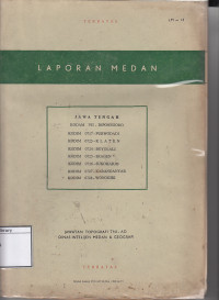 Image of Laporan medan/geografi militer: Jawa tengah
