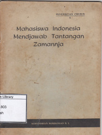 Image of Mahasiswa Indonesia Mendjawab Tantangan Zamannja