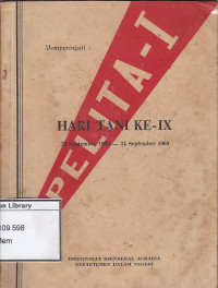 Image of Memperingati hari tani ke IX, 24 Sept. 1960-24 Sept. 1969