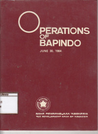 Image of Operations of bapindo: june 30, 1984