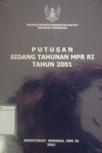 Image of Putusan Sidang Tahunan MPR RI Tahun 2001