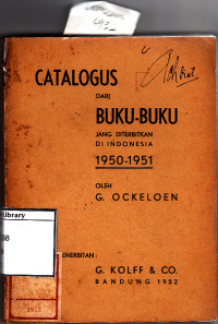 Image of Catalogus dari buku-buku jang diterbitkan di indonesia 1950-1951