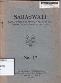 Image of Saraswati : karya widia tak berkala Museum Bali