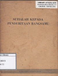 Image of Setialah kepada penderitaan bangsamu