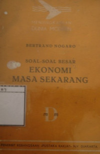 Image of Soal-Soal Besar Ekonomi Masa Sekarang