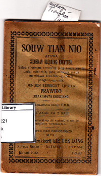 Image of Souw tian nio atawa siloeman boeroeng kakatoea; Prawiro lelaki mata krndjang