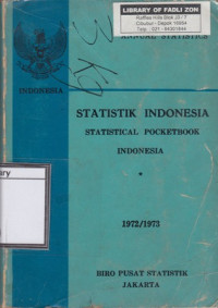 Image of Statistik Indonesia = Statistical Pocketbook of Indonesia 1972/1973