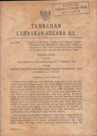 Image of Tambahan lembaran negara Republik Indonesia Tahun 1959 No. 1727-1914