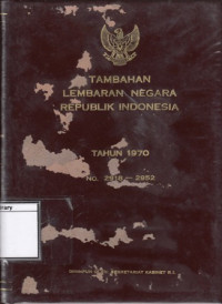 Image of Tambahan Lembaran Negara Republik Indonesia Tahun 1970 No. 1-76