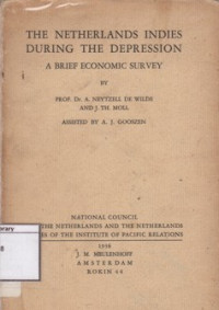 Image of The Netherlands Indies During The Depression a Brief Economic Survey