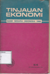Image of Tinjauan ekonomi bank negara Indonesia 1946