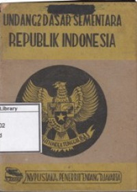 Image of Undang-undang dasar sementara Republik Indonesia