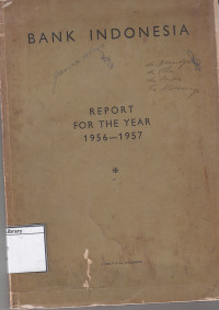 Image of Bank Indonesia: Report For The Year 1956-1957