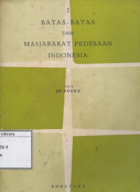 Image of Batas-Batas dari Masjarakat Pedesaan Indonesia