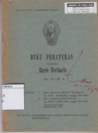 Image of Buku Peraturan tentang Baris Berbaris No. 72-02