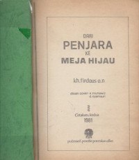 Image of Dari Penjara ke Meja Hijau