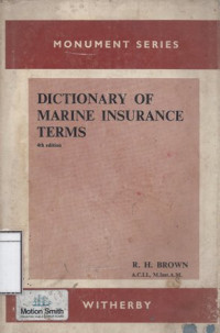 Image of Dictionary of Marine Insurance Terms