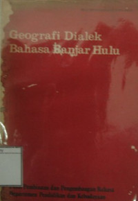 Image of Geografi Dialek Bahasa Banjar Hulu