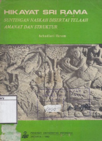 Image of Hikayat Sri Rama: Sunting naskah disertai telaah amanat dan struktur