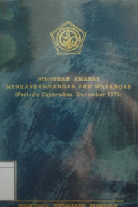 Image of Himpunan Amanat Menhankam/Pangab dan Wapangab (Periode September-Desember 1970)