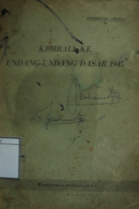 Image of Kembali ke Undang-undang Dasar 1945