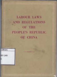 Image of Labour Laws and Regulations of the People's Republic of China