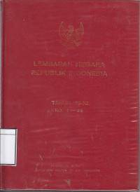 Image of Lembaran negara Republik Indonesia 1962 No.1-99
