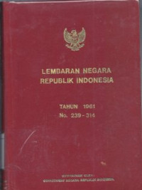 Image of lembaran negara republik indonesia 1961