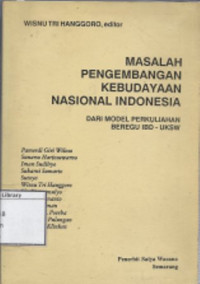 Image of Masalah Pengembangan Kebudayaan Nasional Indonesia: Dari Model Perkuliahan Beregu IBD - UKSW