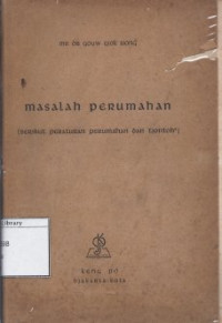 Image of Masalah Perumahan : Berikut Peraturan Perumahan Dan Tjontoh-Tjontoh