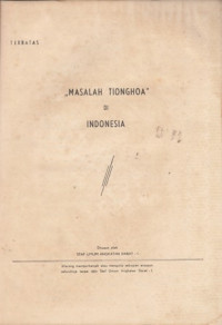 Image of Masalah Tionghoa di Indonesia