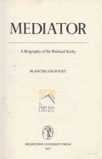 Image of Mediator : a Biography of Sir Richard Kirby