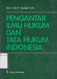 Image of Pengantar Ilmu Hukum dan Tata Hukum Indonesia