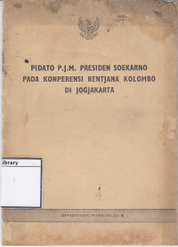 Image of Pidato P. J. M presiden Soekarno pada Konperensi Rentjana Kolombo di Jogjakarta